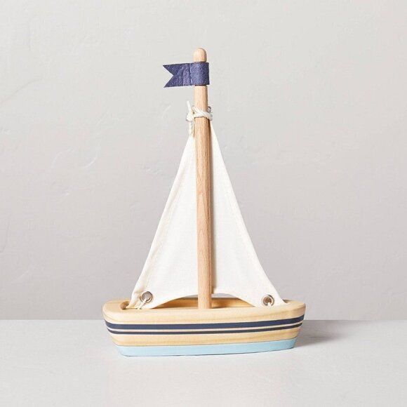 Hearth & Hand Magnolia Nautical Sailboat Toy Boat - Picture 1 of 4